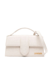 Jacquemus The Big Child Greige Leather Shoulder Bag with Flap Beige