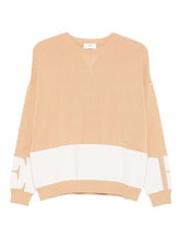Elisabetta Franchi Silk-Blend Crewneck Sweater Beige