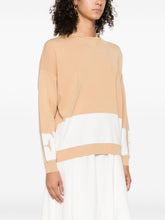 Elisabetta Franchi Silk-Blend Crewneck Sweater Beige