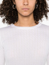Elisabetta Franchi Crewneck Wool-Blend Sweater Ivory Ivory