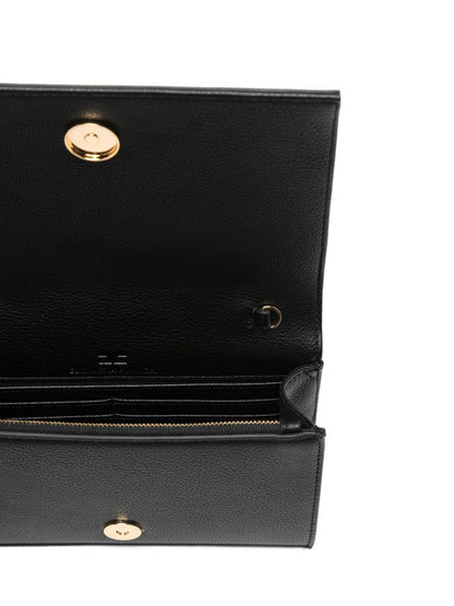 Elisabetta Franchi Shoulder Bag with Groumette Chain Black