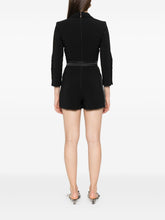 Elisabetta Franchi Double-Breasted Black Short Jumpsuit with Peak Lapels Black