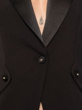 Elisabetta Franchi Single-Breasted Peak Lapel Jacket Black Black