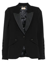 Elisabetta Franchi Single-Breasted Peak Lapel Jacket Black Black