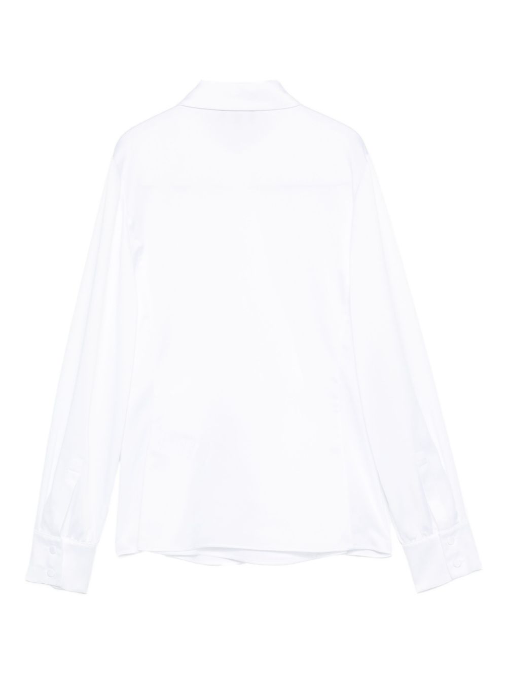Emporio Armani Wrap-Front Button-Detail Long-Sleeve Blouse White
