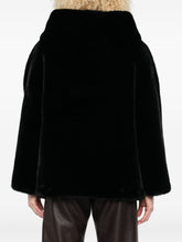Emporio Armani Hooded Faux Fur Zip-Front Jacket Black