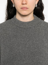 Jil Sander Ribbed Wool Crewneck Jumper Grey Grey