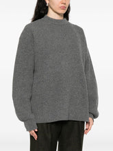 Jil Sander Ribbed Wool Crewneck Jumper Grey Grey