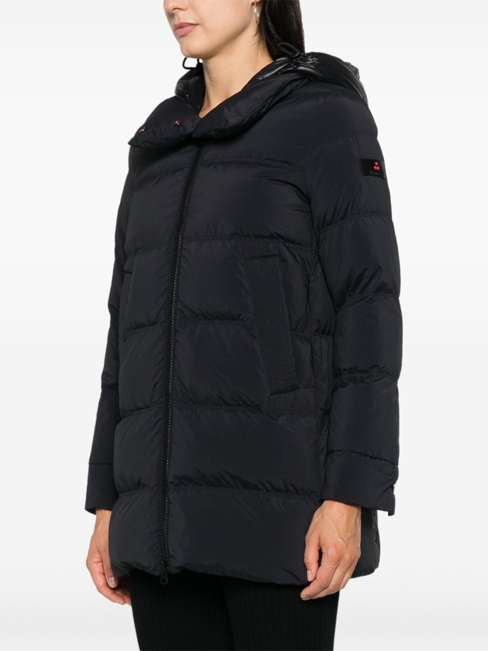 Peuterey Padded Water-Resistant Hooded Coat Black Black