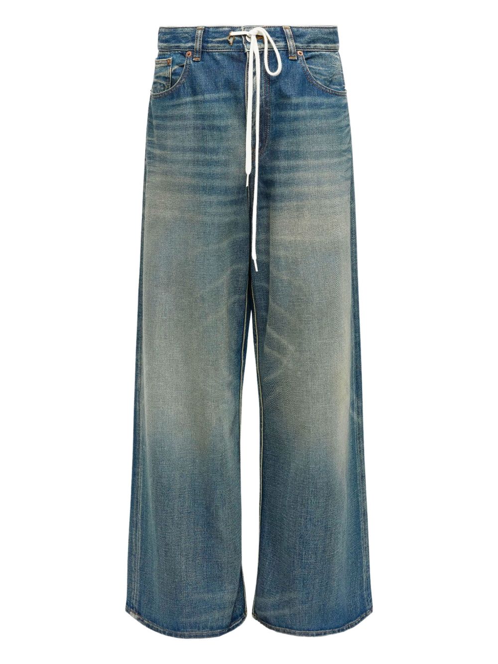 MM6 Maison Margiela Wide-leg denim Jeans Clear Blue