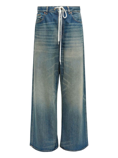 MM6 Maison Margiela Wide-leg denim Jeans Clear Blue