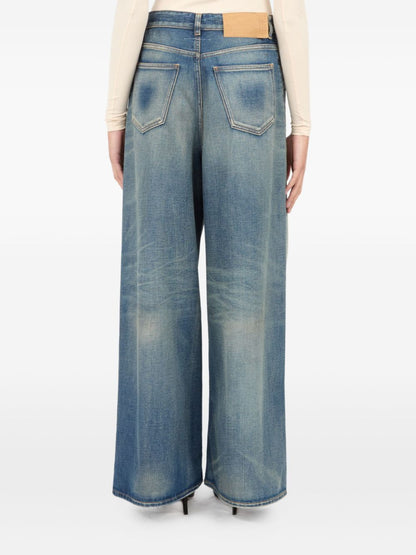 MM6 Maison Margiela Wide-leg denim Jeans Clear Blue