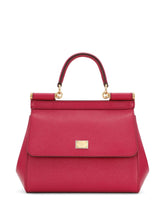 Dolce & Gabbana Medium Sicily Leather Handbag Fuchsia