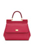 Dolce & Gabbana Medium Sicily Leather Handbag Fuchsia