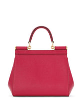 Dolce & Gabbana Medium Sicily Leather Handbag Fuchsia