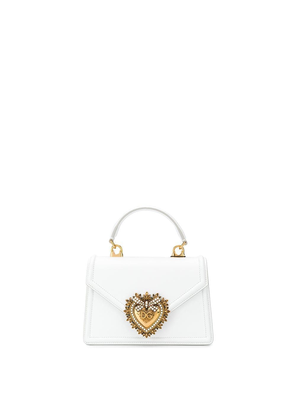 Dolce &amp; Gabbana Medium Devotion leather handbag white
