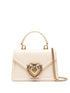 Dolce & Gabbana Devotion Small Top Handle Leather Bag Beige