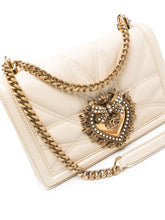 Dolce & Gabbana Devotion Medium Quilted Shoulder Bag Beige