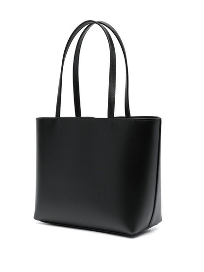 Dolce &amp; Gabbana DG Logo Small Leather Shopping Bag Black
