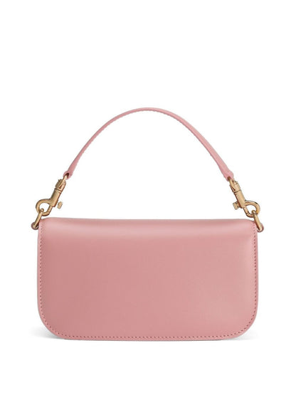 Dolce &amp; Gabbana 3.5 Pink Leather Crossbody Shoulder Bag Pink