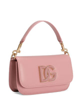 Dolce & Gabbana 3.5 Pink Leather Crossbody Shoulder Bag Pink