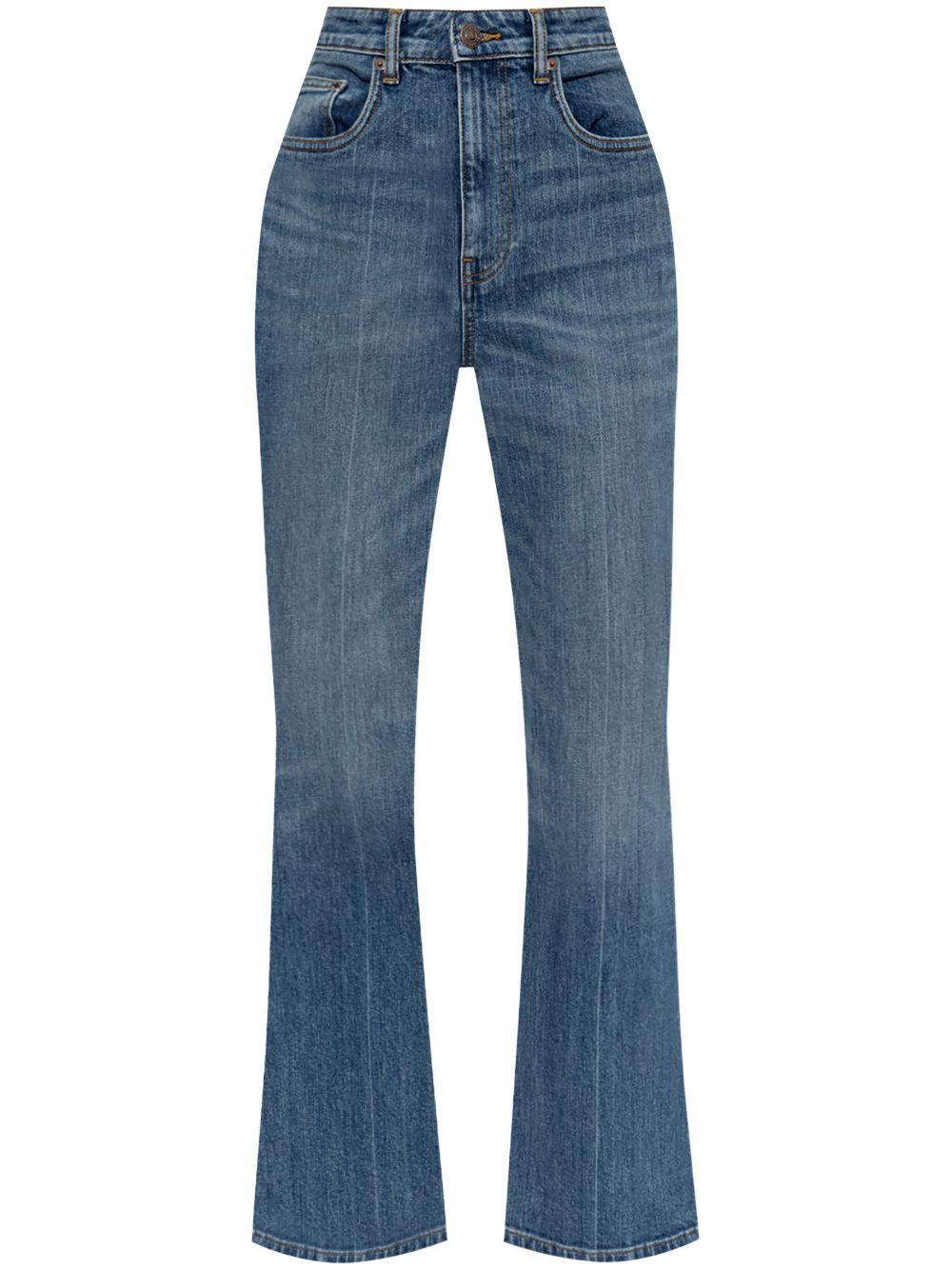 Tory Burch Indigo Blue Cropped Denim Jeans Blue