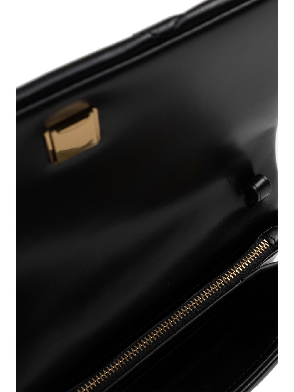 Tory Burch Kira Diamond Quilted Calf Leather Clutch Bag Black