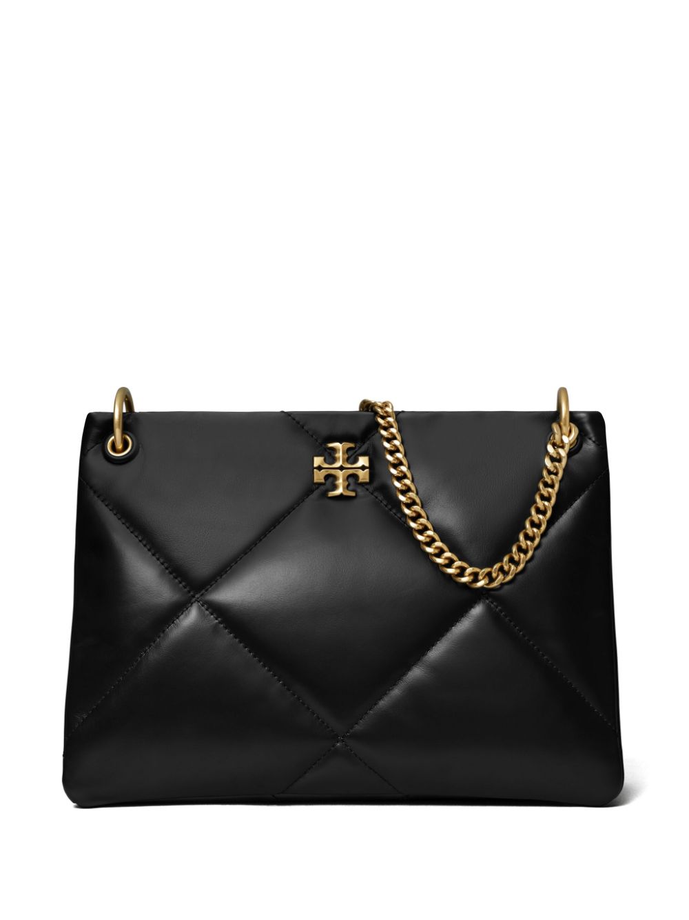 Tory Burch Kira Diamond Quilted Leather Shoulder Bag Black
