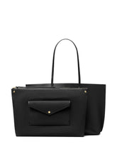 Tory Burch Perry Structured Leather Tote Bag Black