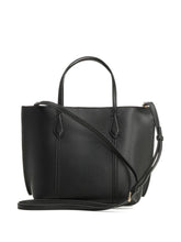 Tory Burch Shopping Perry Small Calf Leather Tote Bag Black