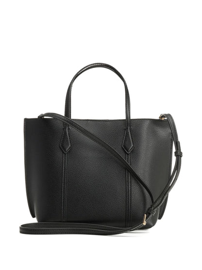 Tory Burch Shopping Perry Small Calf Leather Tote Bag Black
