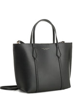 Tory Burch Shopping Perry Small Calf Leather Tote Bag Black