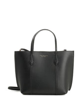 Tory Burch Shopping Perry Small Calf Leather Tote Bag Black