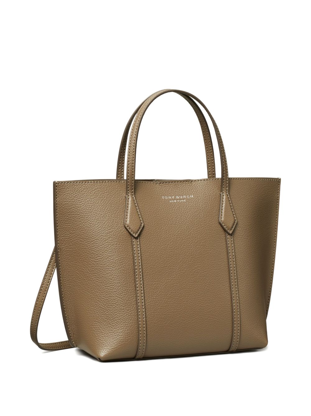 Tory Burch Perry Small Leather Tote Bag Light Brown