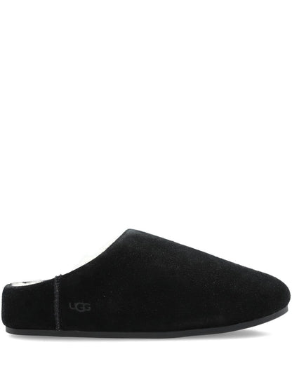 Ugg Australia Elea Sheepskin-Lined Suede Slide Sandals Black black