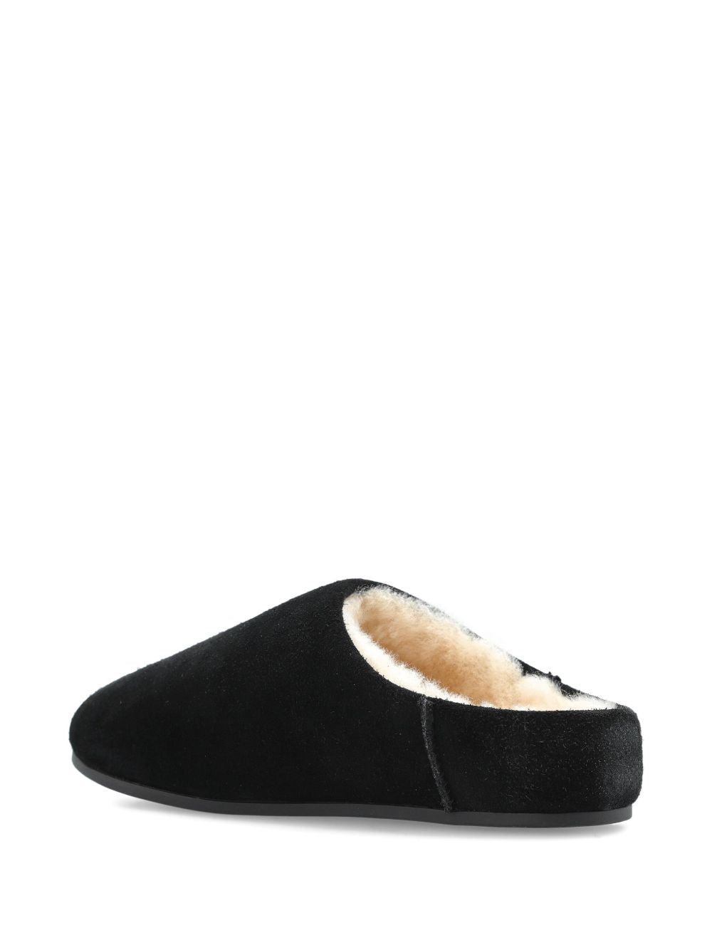 Ugg Australia Elea Sheepskin-Lined Suede Slide Slipper black