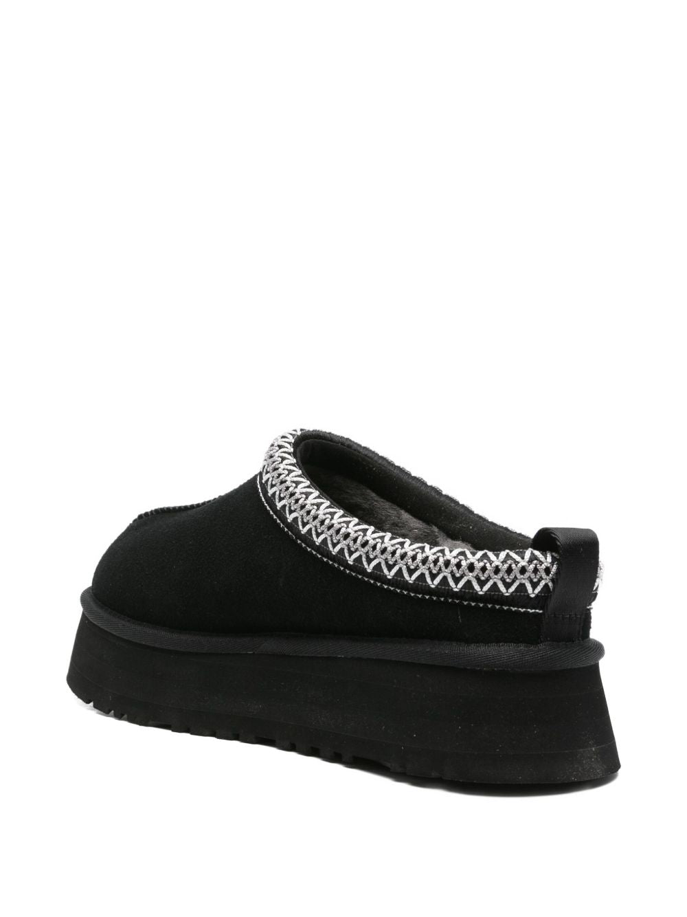 Ugg Australia Tazz II Black Leather and Textile Platform Sandals Black