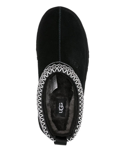 Ugg Australia Tazz II Black Leather and Textile Platform Sandals Black