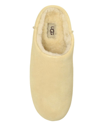 Ugg Australia Elea Sheepskin-Lined Suede Slip-On Slipper Beige