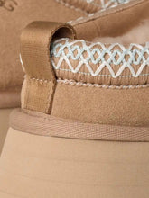 Ugg Australia Shearling-Trimmed Suede Platform Tazz II Slippers Beige