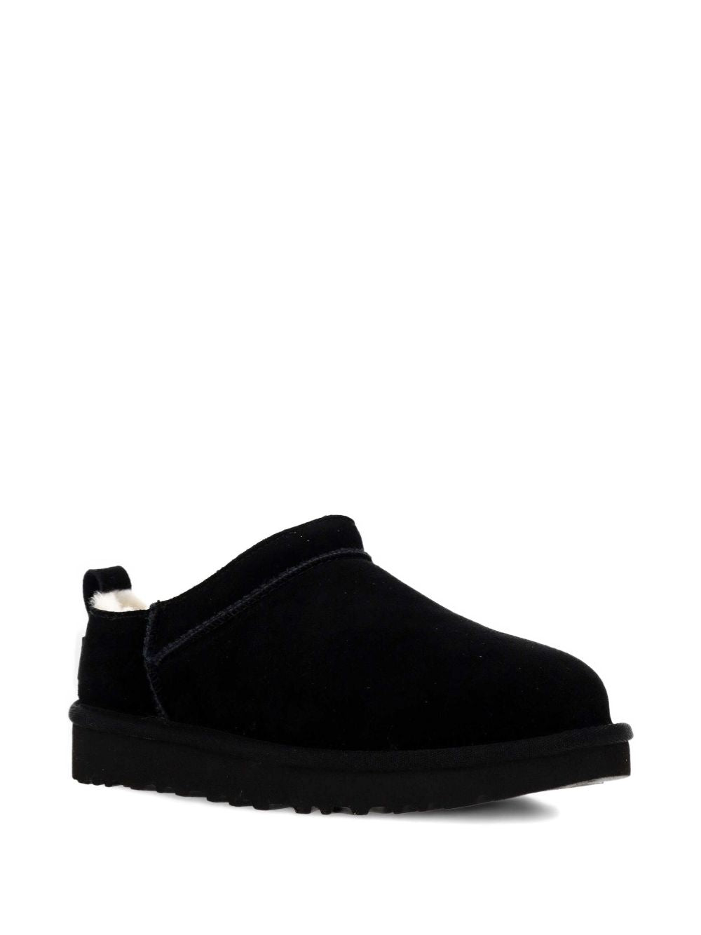 Ugg Australia Shearling-Lined Suede Platform Slip-On Sandals Black Black