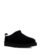 Ugg Australia Shearling-Lined Suede Platform Slip-On Sandals Black Black