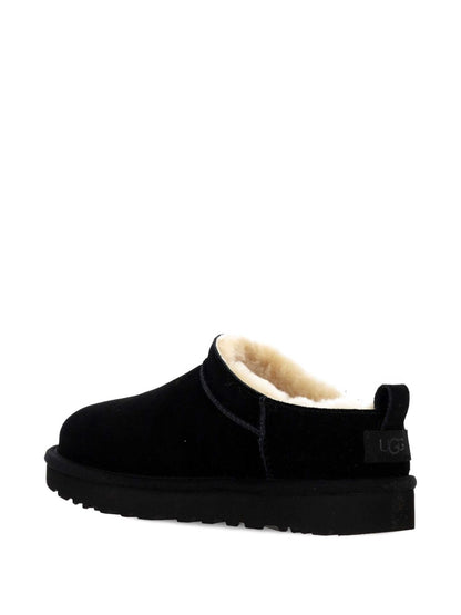 Ugg Australia Shearling-Lined Suede Platform Slip-On Sandals Black Black