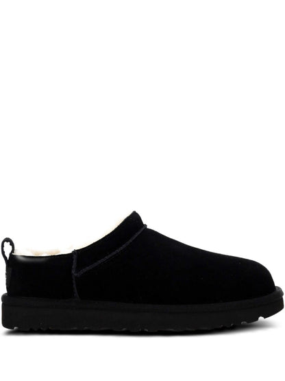 Ugg Australia Shearling-Lined Suede Platform Slip-On Sandals Black Black