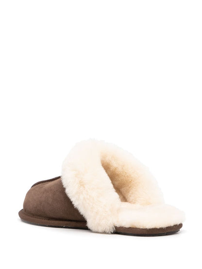 Ugg Australia Scuffette II Shearling Trim Brown Slippers Brown