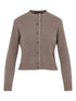 Fabiana Filippi Ribbed Wool Blend Embellished Jacket Brown