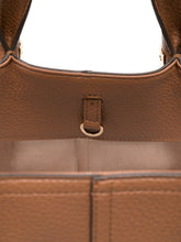 Elisabetta Franchi Medium Leather Brown Tote Bag with Logo Details Leather Brown