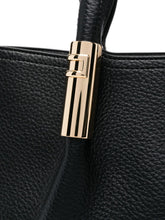 Elisabetta Franchi Leather Shopper Tote Bag Black