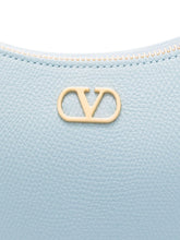 Valentino Garavani VLogo Signature Clear Blue Calf Leather Mini Hobo Bag Clear Blue