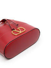 Valentino Garavani VLogo Signature Leather Mini Clutch Bag Red red